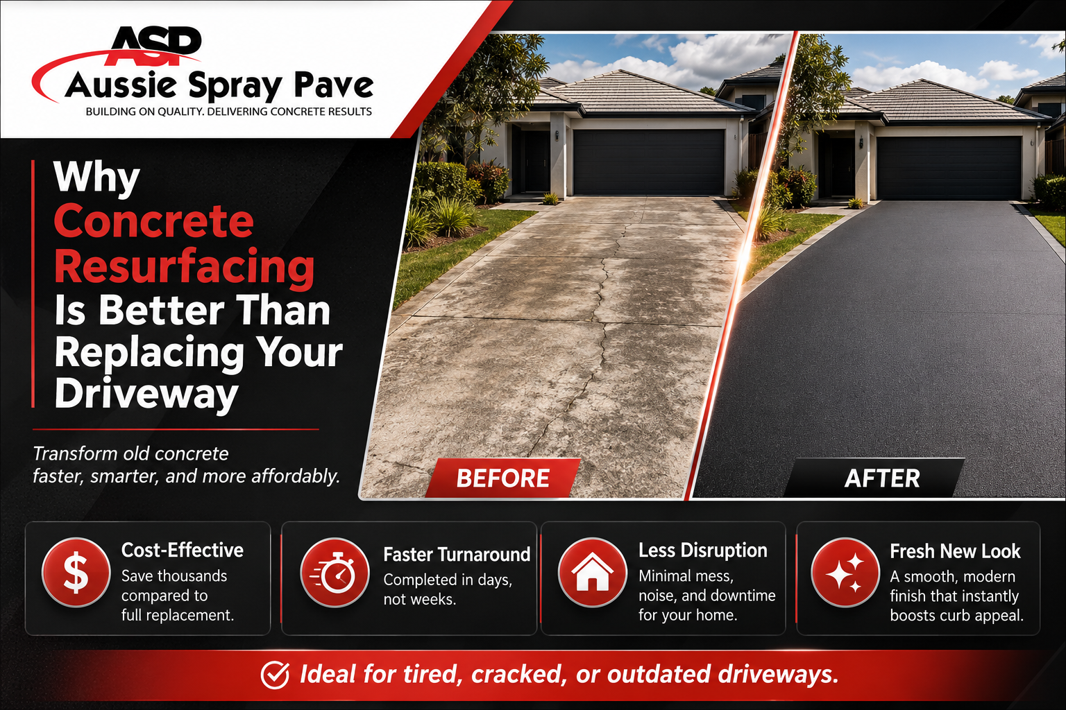 Why Concrete Resurfacing Is Better Than Replacing Your Driveway